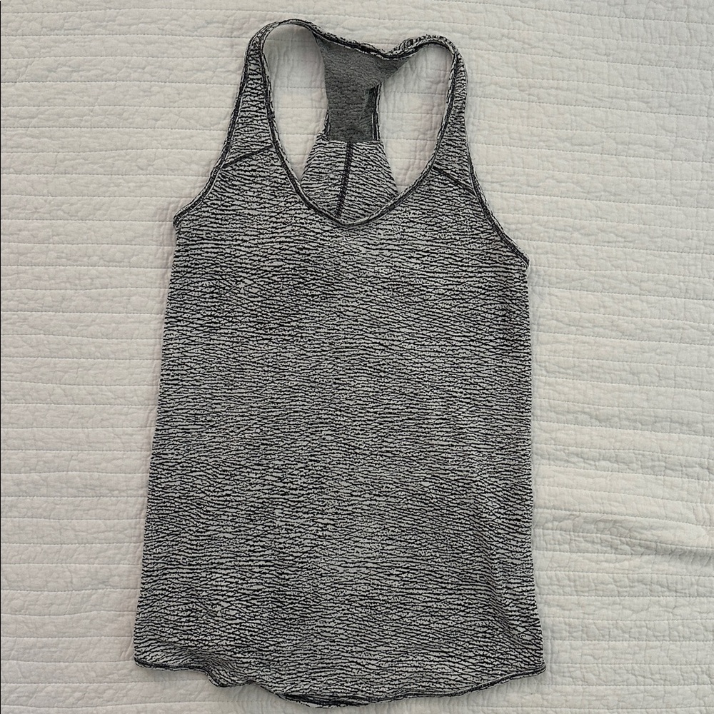 Black and White Racerback Tank Top